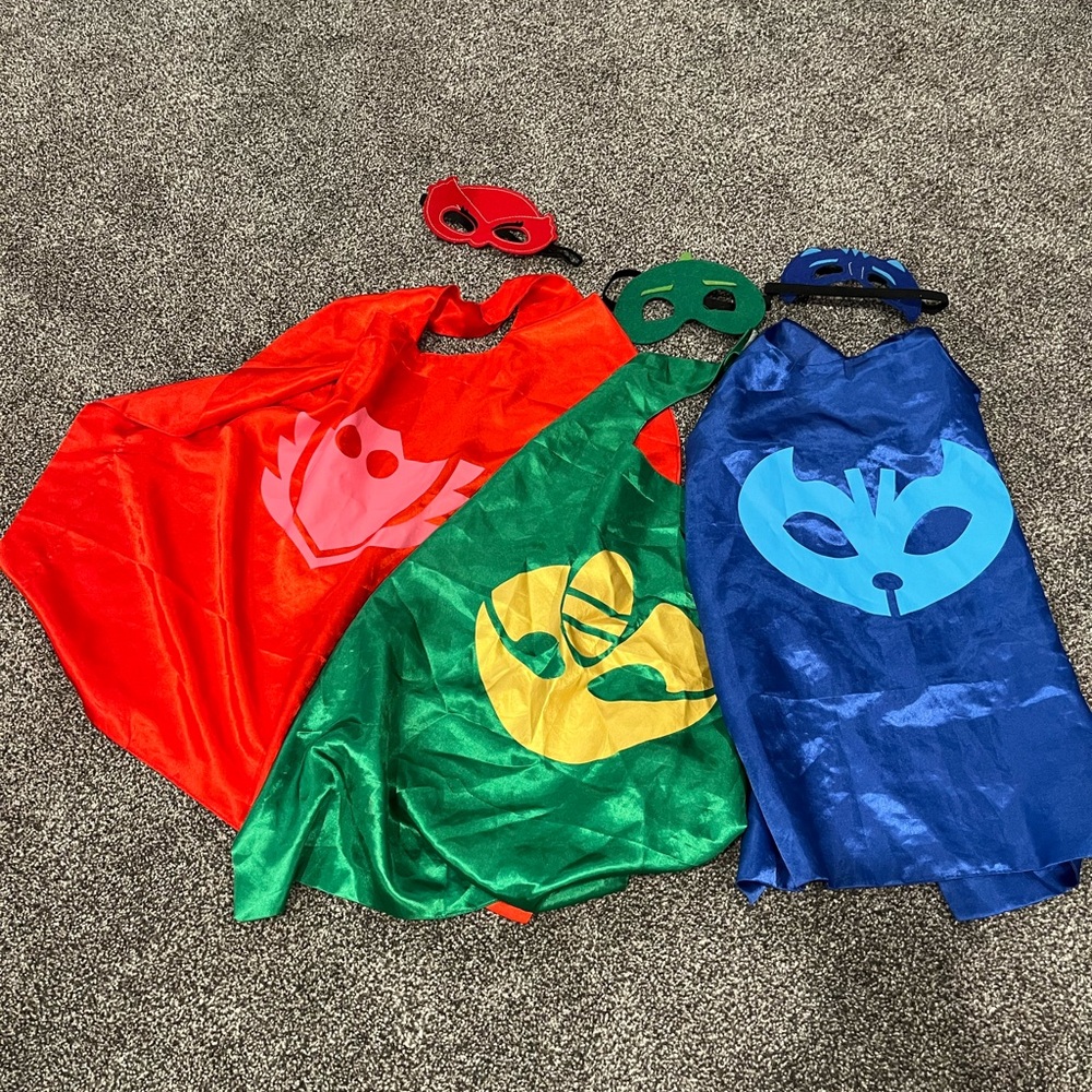 PJ Masks Costume Set - Red, Green, Blue